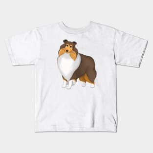 Sable Rough Collie Dog Kids T-Shirt